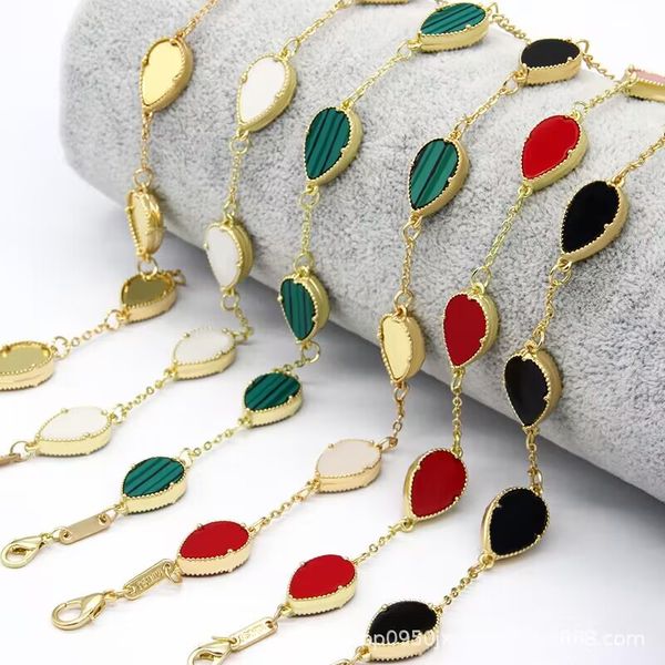 

fashion 5 motif four leaf clover bracelet luxury jewelry designer for woman 18k rose plated silver shell for women gold chain men jewelry pa, Golden;silver
