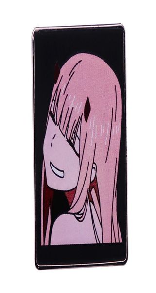 

darling in the franxx 002 zero two enamel pin kawaii anime girl demon with red horns brooch jewelry s0017138876, Blue