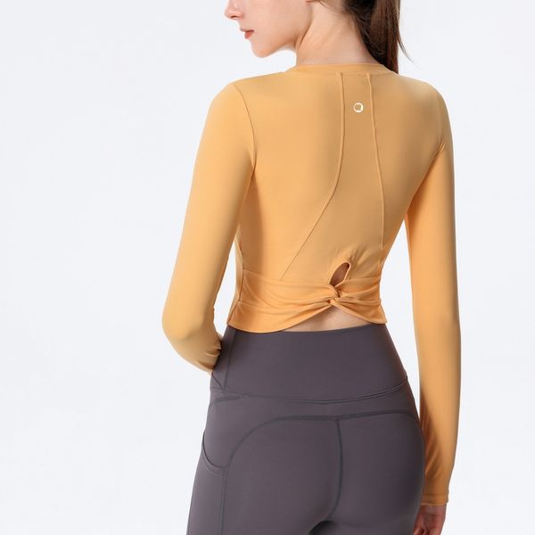 

2023 lu align yoga long sleeve training woman tshirt slim gym swiftly tech full stretch fitness t-shirts define running popular bodybuildin