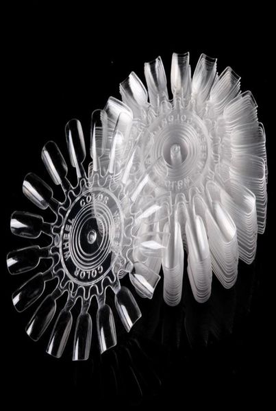 

1000pcslot wheel polish color display chart round false nail tips nail art design acrylic polish natural clear f0035x7576012, Red;gold