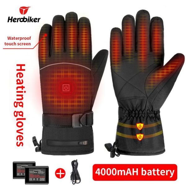 

five fingers gloves motorcycle touch screen thickened cycling riding electric heating warm windproof waterproof ski 230823, Blue;gray