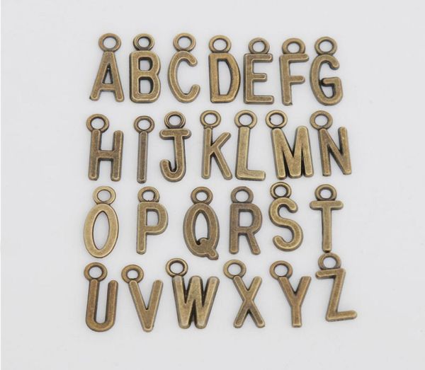 

new vintage alloy alphabet charms metal initial letter charms 260pcslot each alphabet charms 10pcs aac11986092160, Bronze;silver