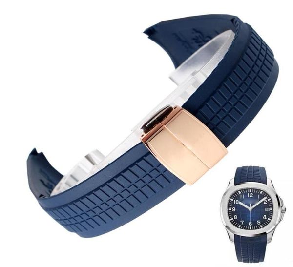 

watch bands silicone racelet strap watchband wristband men 21mm wrist band wristwatches folding clasp3146941, Black;brown
