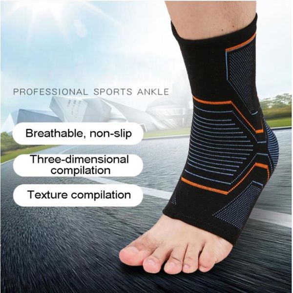 

elbow & knee pads 1 pcs ankle brace compression support sleeve elastic breathable for recovery joint pain basket foot sports socks223l, Black;gray