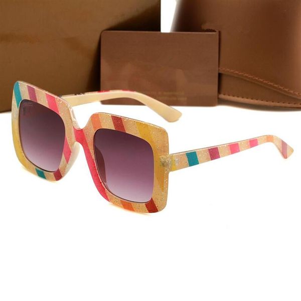 

fashion designer sunglasses man woman luxury sun glasses rectangle goggle adumbral 10 color full frame optional 01s, White;black