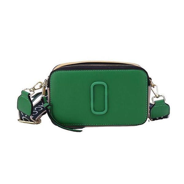 

designers messenger bag for women crossbody camera bag leather double zip color matching casual wide strap shoulder bags326z, Black;red