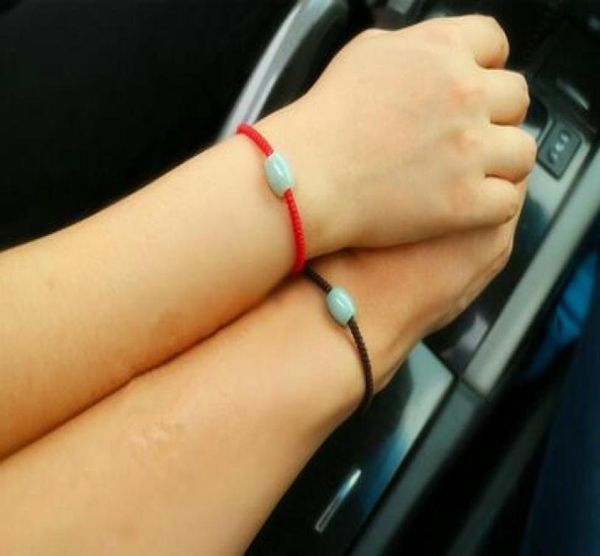 

natural luck bead bracelet jades lulutong bead string black rope male jewelry red3429437