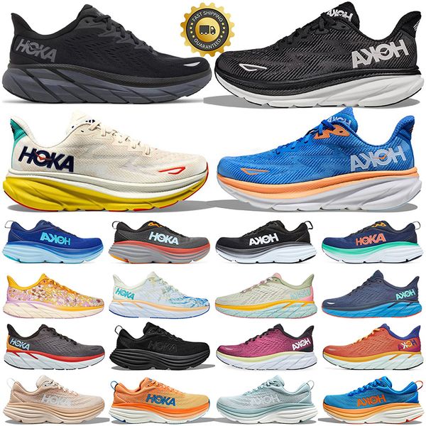 

hokas shoes hoka clifton 8 9 running shoes bondi 8 triple black white passion fruit carbon people harbor mist outer space mens trainers outd