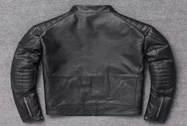 

genuine jacket 200 real cow coat spring autumn vintage leather jackets for men chaqueta hombre l2286 kj592695085667754394, Black