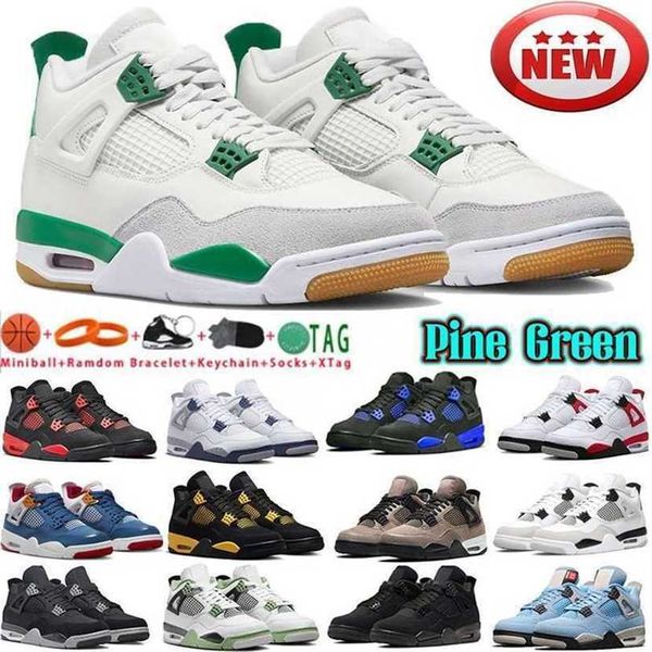 

4 basketball shoes sneakers designer shoes air jumpman 4s 4 shoes trainers shoes chaussures black cat 4s retros military black pine green j4