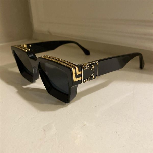 

millionaire sunglasses frame color black gold w box fashion sunglasses man woman goggle beach sun glasses uv400 87j, White;black