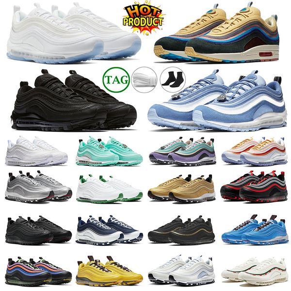 

max 97s running shoes 97 black triple white red low reflective bred game royal bullet silver classic men womens trainers sports sneakers