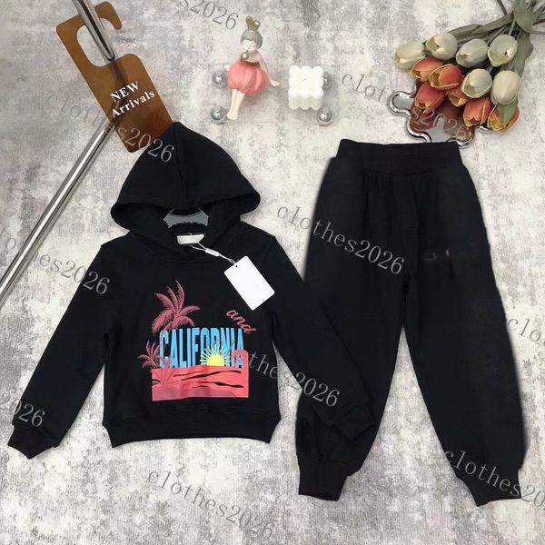 

23 luxury designer autumn winter western style clothing sets european american fashion boy girl fleece trousers long-sleeved suit kids cloth, White