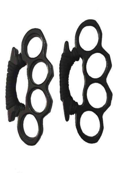 

new gilded thick 13mm steel brass knuckle duster color black plating silver hand tool clutch 4 5qd ww1793563