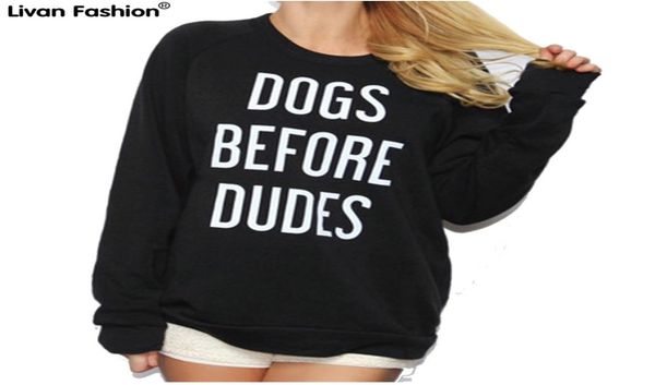 

whole black printed quotdogs before dudesquot letter of spring fashion women039s sweatshirts hedging a capless hle3332632