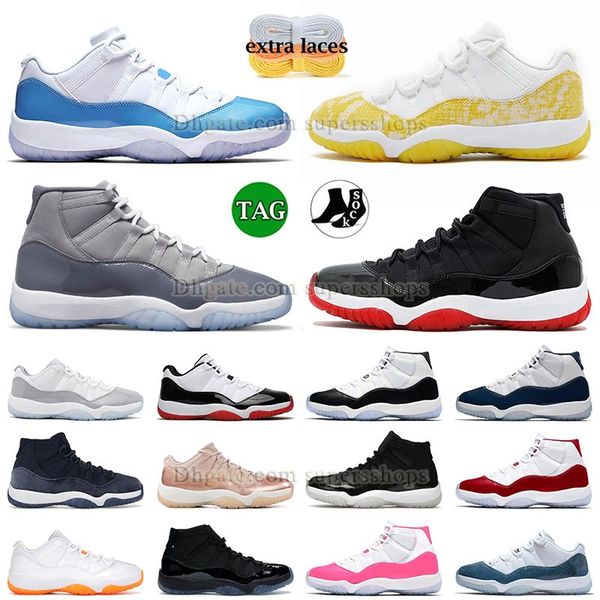 

2023 basketball shoes jumpman 11 cool grey bred yellow snakeskin university blue mens womens sneakers 11s cement grey cherry space jam j11 o