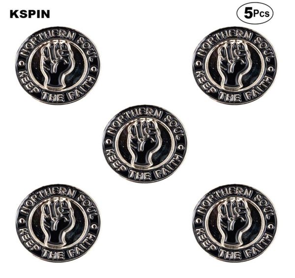 

northern soul brooches lapel pin flag badge brooch pins badges 5pcs a lot5440686, Black
