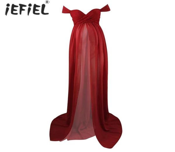 

maternity dresses for po shoot white front split pregnancy dress lace long strapless maxi pography props5836657