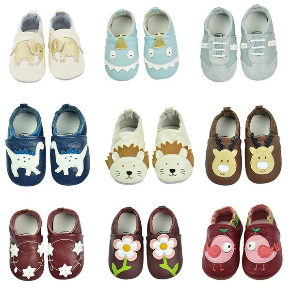 

first walkers 2023 baby shoes soft cow leather born booties for babies boys girls infant toddler moccasins slippers prewalker 230823