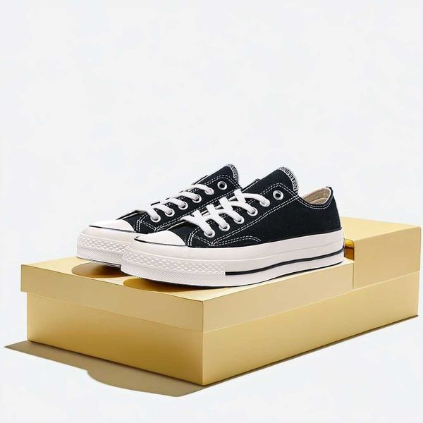 

chuck classic canvas all star new low high casual shoes style sports stars shoe sneakers conve men women canvas shoes xmas gift e79, Black
