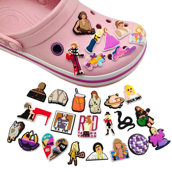 

anime charms wholesale music popular childhood memories funny gift cartoon charms shoe accessories pvc decoration buckle soft rubber clog ch, Blue