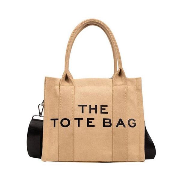 

2022 new women tote bag letter canvas bag diagonal handbag hand shopping bag ma05284b, Black;red