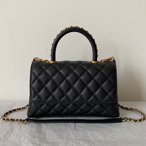 

9a designer bag luxury quality handbag caviar cowhide flap purse lizard skin handle handbags with box