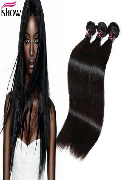 

peruvian silky straight 3pcs ishow 100 unprocessed human hair orignal human hair 828inch natural black color selling14519015369508