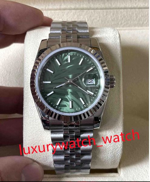 

waterproof watch lady datejust olive green automatic watches 36mm dial diamond 126200 me women blue hole pattern 126234 mechanical sapphire, Slivery;brown