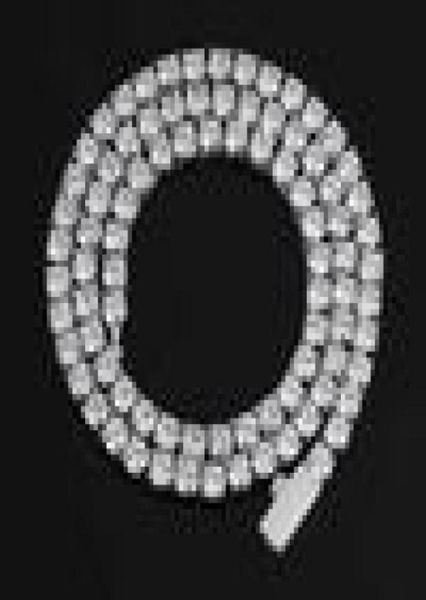 

1 row 35mm snap clasp tennis chain 14k gold plated iced out cubic zironia diamond chain for men women 1624inch hiphop jewelry1620991, Black