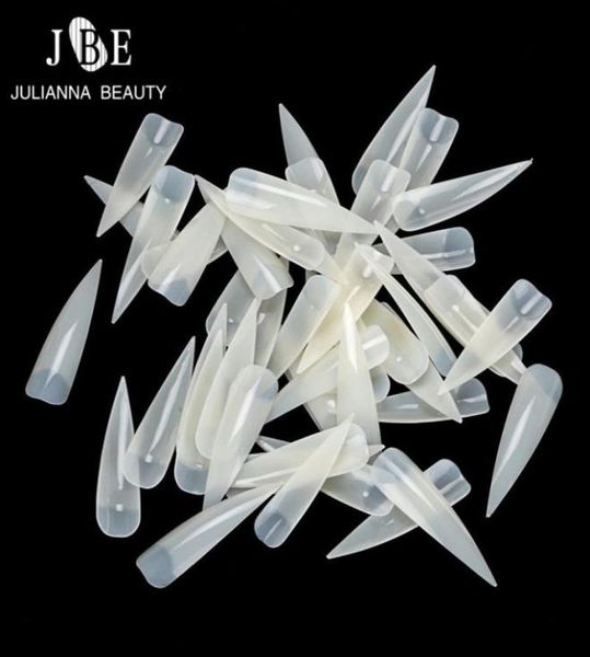 

500pcsbag abs artificial half cover oval point nail tips natural color acrylic french type long false stiletto false nails tip y11229404, Red;gold