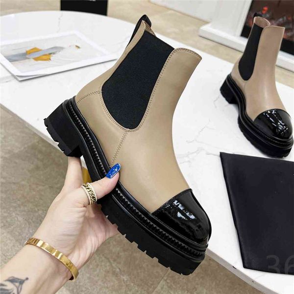 

luxury design boots 2023 channel fashion women's work decoration snow skid anti slip knight boots martin boots casual socks boots 05-00, Black