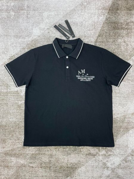 

men's plus tees & polos round neck embroidered and printed polar style summer wear with street pure cotton 2d2f, Black;brown