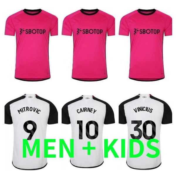 

23 24 palhinha mitrovic 9 soccer jerseys home away solomon wilson adarabioyo reed mbabu robinson andreas reid cairney white kids 2023 2024 f, Black;yellow