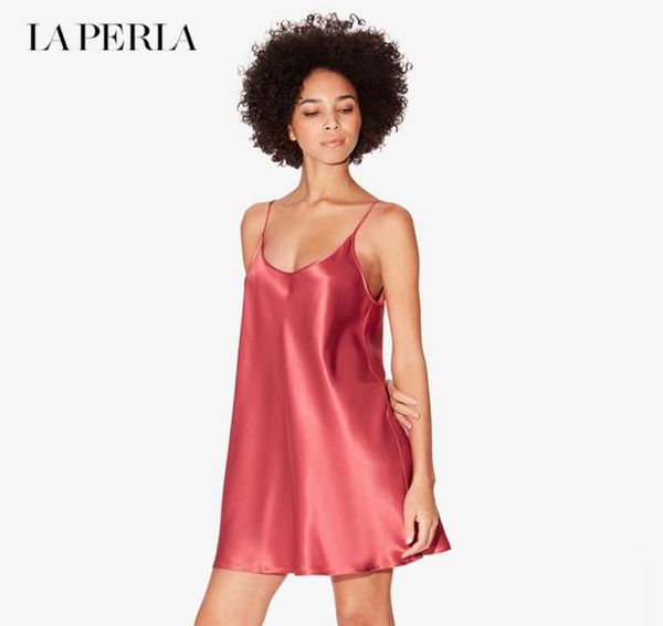 

women sleepwear ladies pajamas silk series luxury silk short nightdress nightgown3212168, Black;red