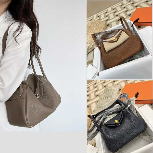 

original wholesale h ermes lindss tote bags online shop 2023 new versatile moms bag headband layer togo cowhide genuine leather wome have re