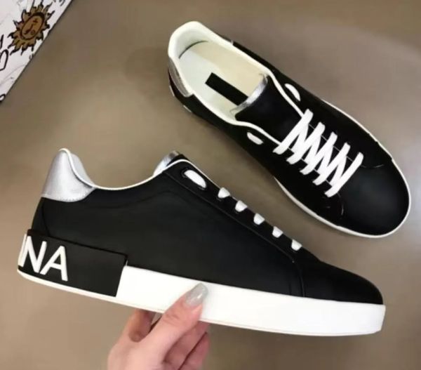 

luxury brand casual shoes designer letter men shoes women fashion and comfortable calf leather breathable low outdoor sports walking shoes, Black