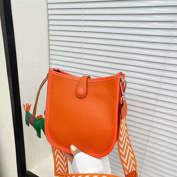 

original designer h home bag evelynn new evelyns 2023 premium litchi pattern bucket bag small broadband one shoulder crossbody w679 5piv