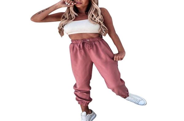 

women sweatpant high waist joggers hip hop dance show pant baggy casual slim fit trousers sportswear2754054, Black;white