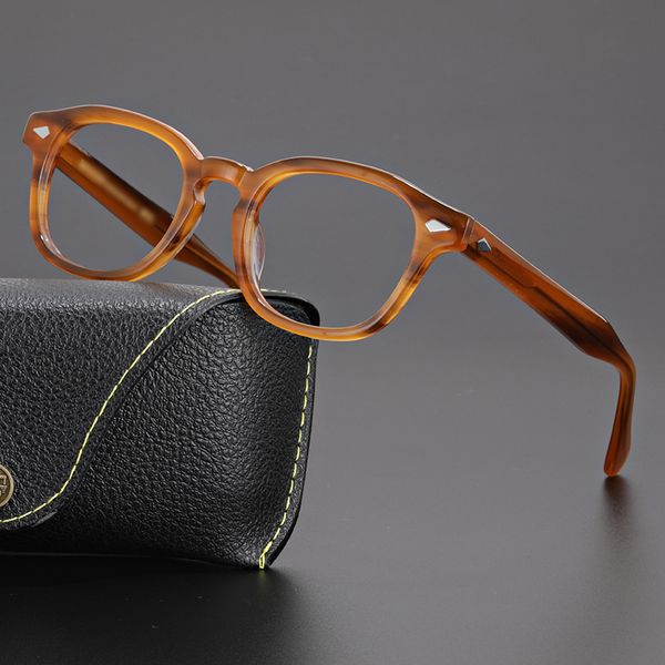 

fashion sunglasses frames retro acetate glasses frame men luxury lemtosh designer eyewear myopia reading women prescription eyeglasses 23082, Black