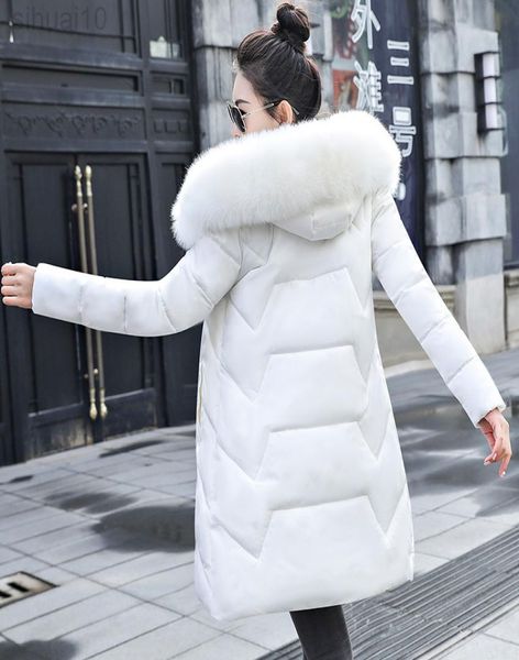 

2022 new winter jacket women parka hooded down cotton padded parka female jacket long coat woman plus size 7xl slim warm outwear l1468712, Black