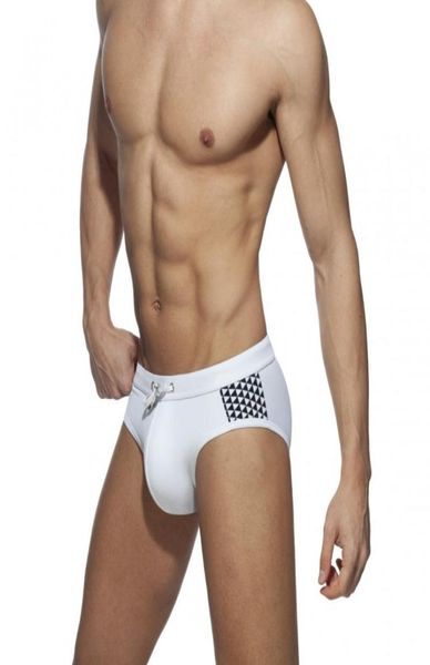 

men039s shorts 2021 swimwear men push pad trunks quick drying beachwear solid bathing suit swimming briefs low waist summer swi2811429, White;black