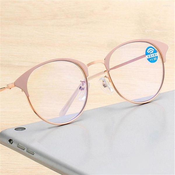 

sunglasses portable metal frame reading glasses anti-uv blue rays presbyopia eyeglasses women men far sight eyewear vision care 1 2516, White;black