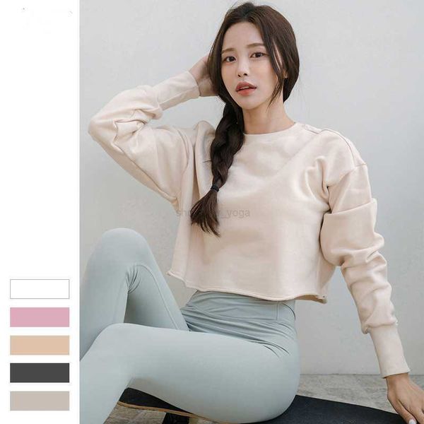 

lull59 women's yoga causal sweatshirts loose fit long sleeve sweater ladies cotton workout athletic gym shirts causal clothing