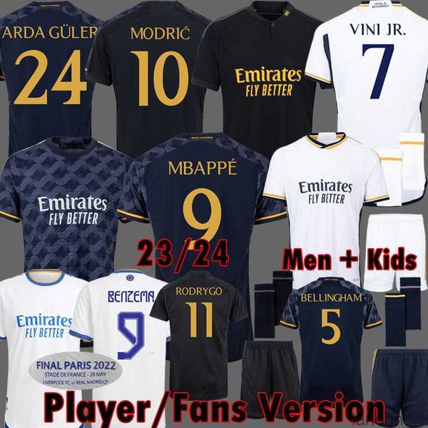 

vini jr jerseys 22 23 24 bellingham soccer real madrids benzema finals champions 14 football shirt player version modric rodrygo camiseta ki, Gray