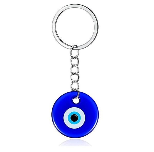 

turkish evil blue eye keychain car key rings amulet lucky charm hanging pendant jewelry 467 h13625351, Slivery;golden