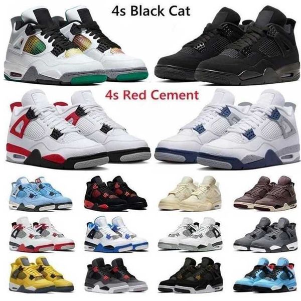 

4 basketball shoes sneakers designer shoes air jumpman 4s 4 shoes trainers shoes chaussures black cat 4s retros military black pine green j4