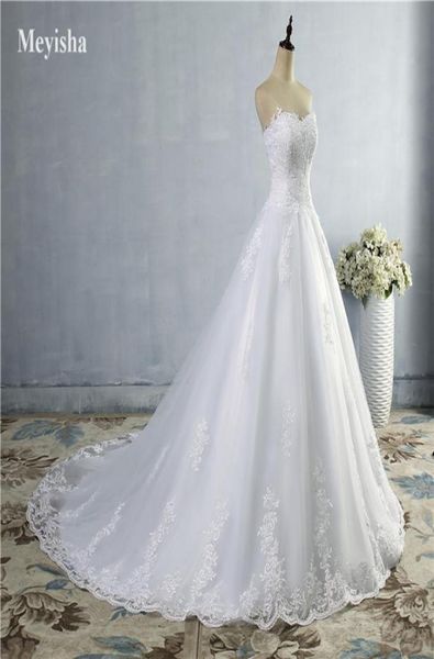 

zj9059 white ivory 2021 lace bottom wedding dresses bridal dress with big train gown plus size 226w9833562