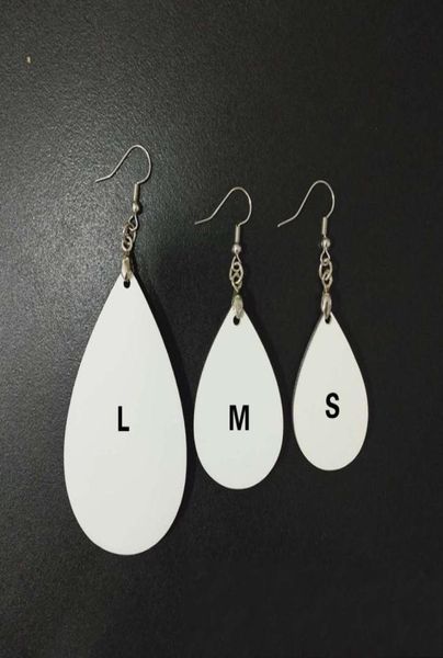 

different tear drop dangle earrings sublimation ear pendants custom wooden sublimation blank earring diy jewelry 2109 e35188212, Silver