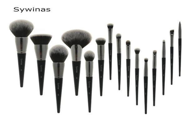 

sywinas 15pcs professional makeup brushes set blending foundation eyeshadow cosmetics contour make up brushes5900531